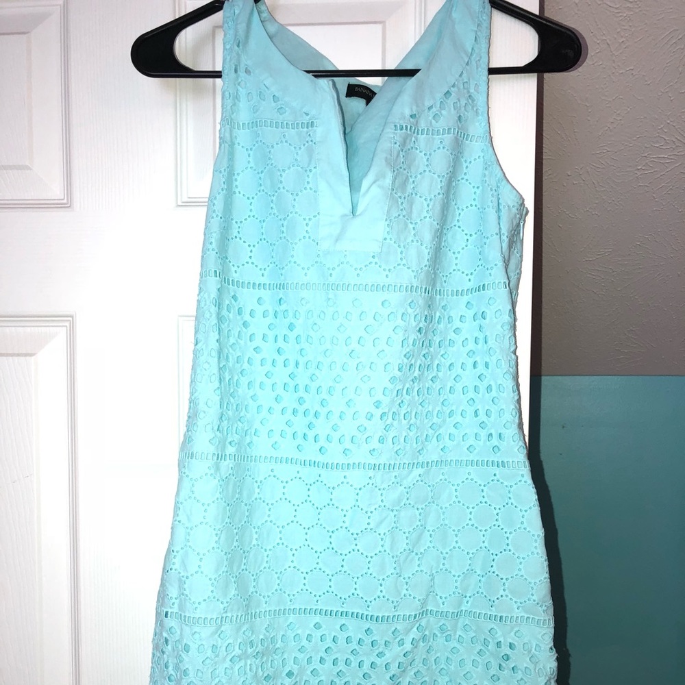 Banana Republic light blue eyelet dress